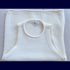 Ivory Madewell Sleeveless Sweater, XS